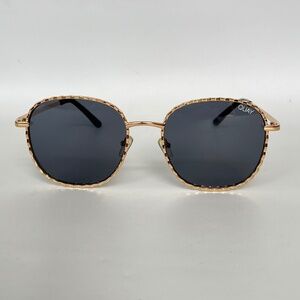 Quay Australia Jezebel Twist Black and Gold Sunglasses
